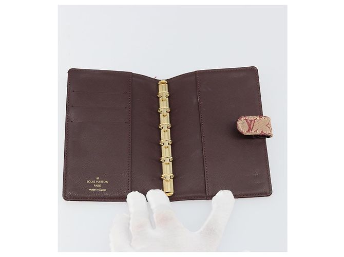 LOUIS VUITTON Monogram Mini Agenda PM Day Planner Cover Red R20912 Auth BA13432 Roja - vista 9