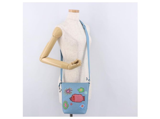 LOUIS VUITTON Monogram Yayoi Kusama Hobo Cruiser Bag Blue M21716 Auth 184962SM Blu chiaro - vista 24