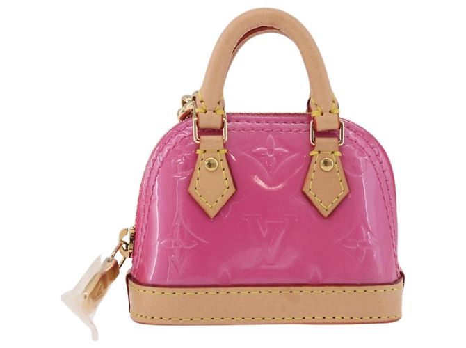 LOUIS VUITTON Monogram Vernis Micro Alma Bag Charm Pink M01706 LV Auth 185054SAM Rosa - vista 13