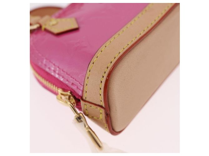 LOUIS VUITTON Monogram Vernis Micro Alma Bag Charm Pink M01706 LV Auth 185054SAM Rosa - vista 15
