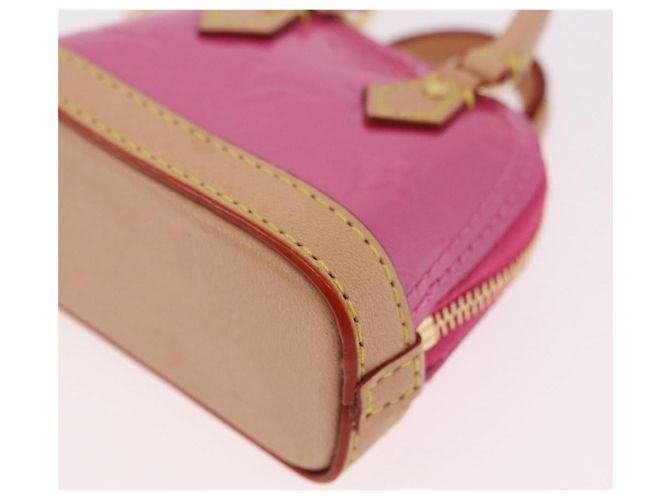 LOUIS VUITTON Monogram Vernis Micro Alma Bag Charm Pink M01706 LV Auth 185054SAM Rosa - vista 16