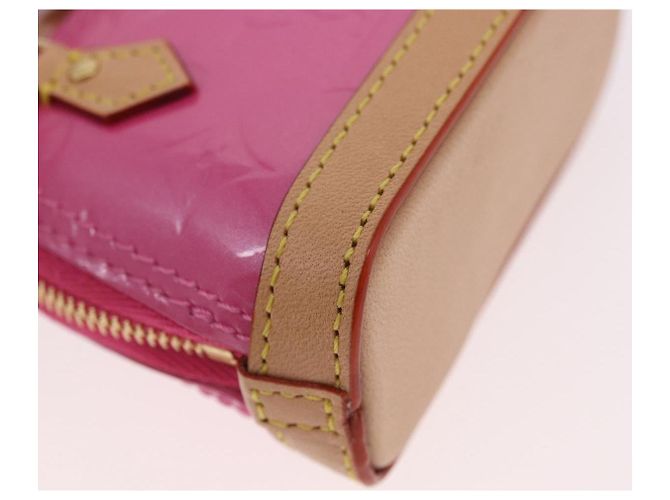 LOUIS VUITTON Monogram Vernis Micro Alma Bag Charm Pink M01706 LV Auth 185054SAM Rosa - vista 17