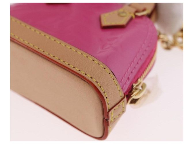 LOUIS VUITTON Monogram Vernis Micro Alma Bag Charm Pink M01706 LV Auth 185054SAM Rosa - vista 18
