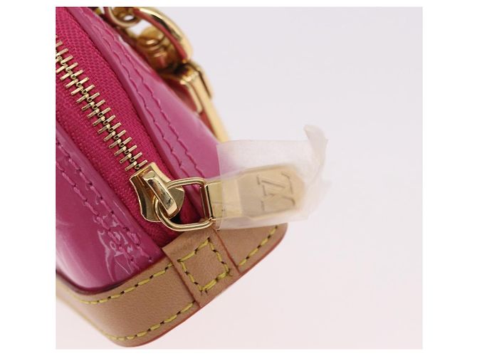 LOUIS VUITTON Monogram Vernis Micro Alma Bag Charm Pink M01706 LV Auth 185054SAM Rosa - vista 19