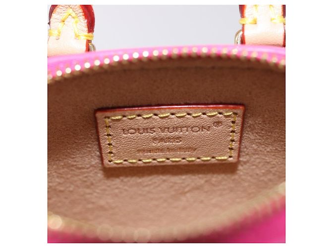 LOUIS VUITTON Monogram Vernis Micro Alma Bag Charm Pink M01706 LV Auth 185054SAM Rosa - vista 20