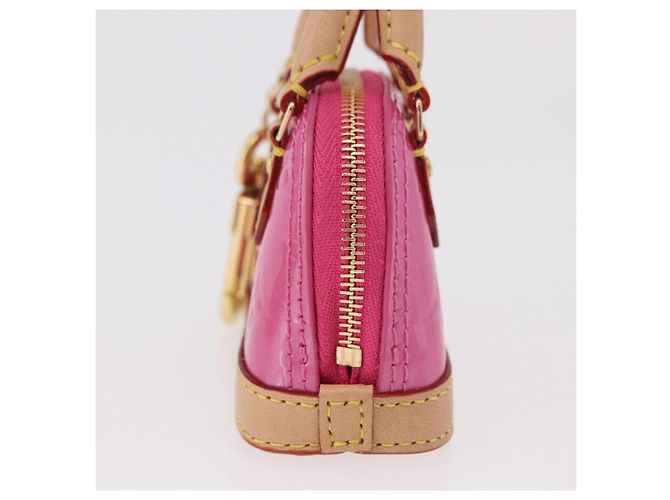 LOUIS VUITTON Monogram Vernis Micro Alma Bag Charm Pink M01706 LV Auth 185054SAM Rosa - vista 3