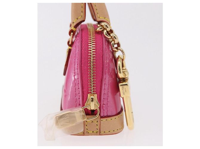 LOUIS VUITTON Monogram Vernis Micro Alma Bag Charm Pink M01706 LV Auth 185054SAM Rosa - vista 4
