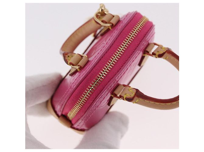 LOUIS VUITTON Monogram Vernis Micro Alma Bag Charm Pink M01706 LV Auth 185054SAM Rosa - vista 6