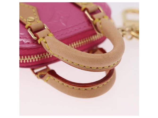 LOUIS VUITTON Monogram Vernis Micro Alma Bag Charm Pink M01706 LV Auth 185054SAM Rosa - vista 7