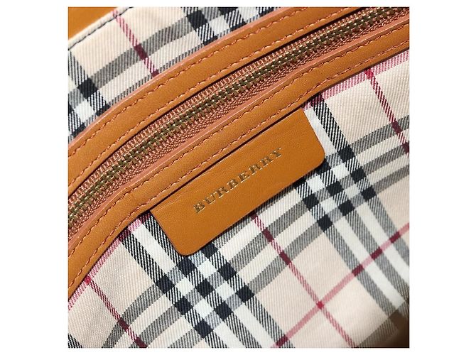 Borsa Tote BURBERRY in pelle marrone oro Auth 183355 D'oro - vista 11