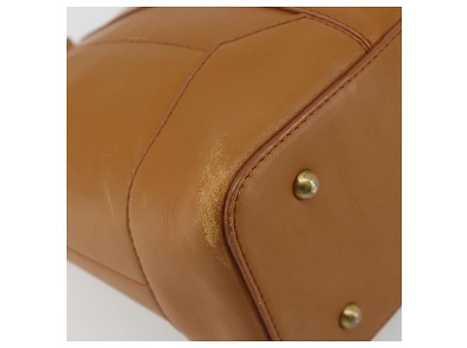 Borsa Tote BURBERRY in pelle marrone oro Auth 183355 D'oro - vista 14