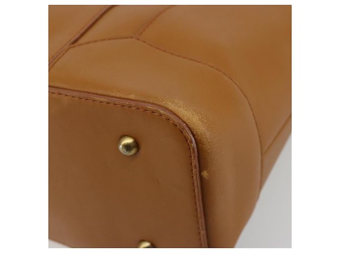 Borsa Tote BURBERRY in pelle marrone oro Auth 183355 D'oro - vista 15