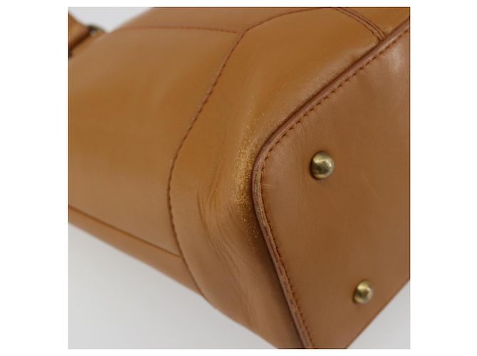 Borsa Tote BURBERRY in pelle marrone oro Auth 183355 D'oro - vista 16