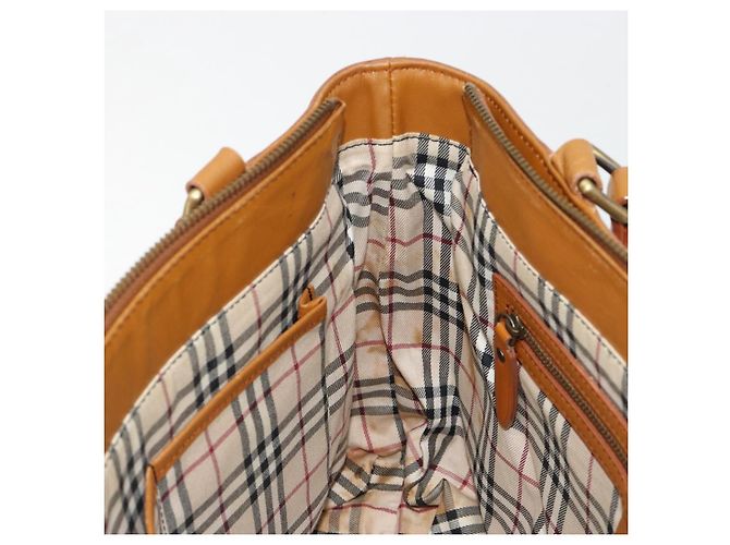 Borsa Tote BURBERRY in pelle marrone oro Auth 183355 D'oro - vista 18