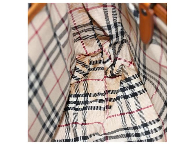 Borsa Tote BURBERRY in pelle marrone oro Auth 183355 D'oro - vista 19