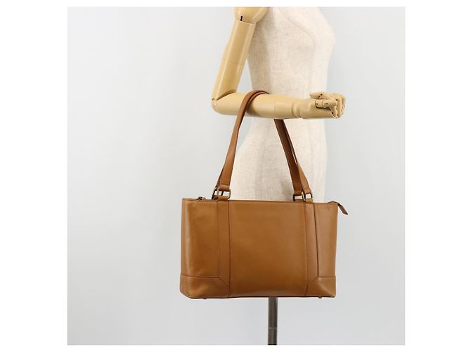 Borsa Tote BURBERRY in pelle marrone oro Auth 183355 D'oro - vista 23