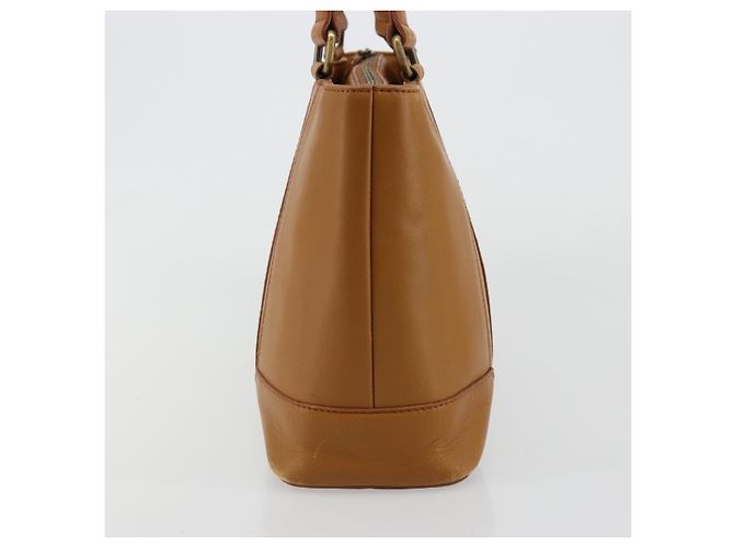 Borsa Tote BURBERRY in pelle marrone oro Auth 183355 D'oro - vista 3
