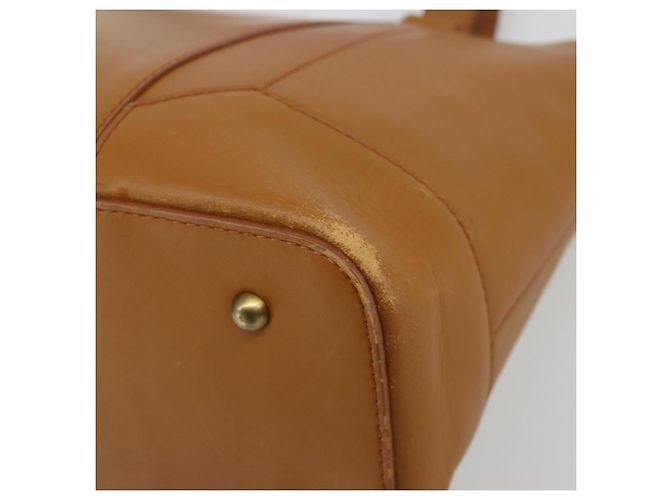 Borsa Tote BURBERRY in pelle marrone oro Auth 183355 D'oro - vista 9