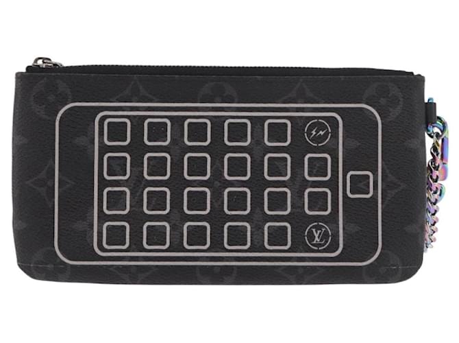 LOUIS VUITTON Monogram Eclipse Fragment iPhone Case M64433 LV Auth 184781M Monogramma - vista 13