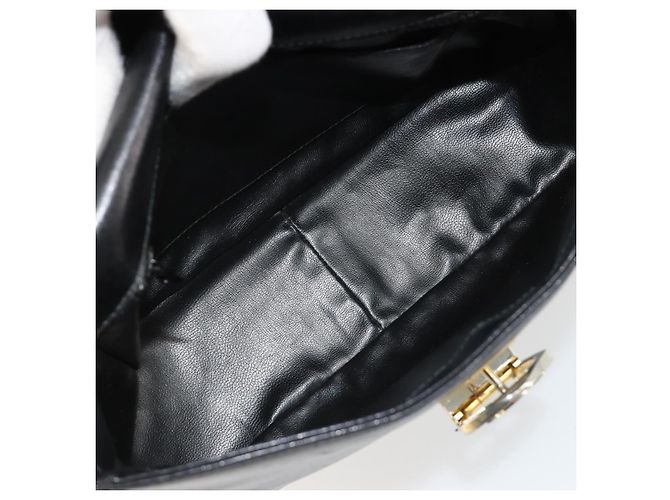 Céline Borsa a Spalla CELINE in Pelle Nera e Oro Auth 185088 Nero D'oro - vista 11