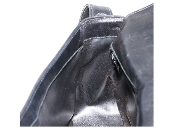 Céline Borsa a Spalla CELINE in Pelle Nera e Oro Auth 185088 Nero D'oro - vista 21