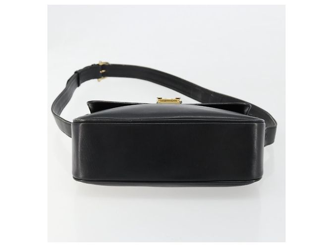 Céline Borsa a Spalla CELINE in Pelle Nera e Oro Auth 185088 Nero D'oro - vista 5