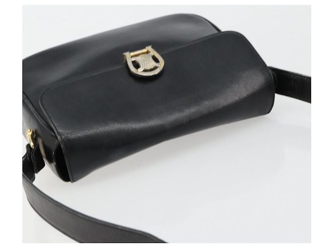 Céline Borsa a Spalla CELINE in Pelle Nera e Oro Auth 185088 Nero D'oro - vista 6