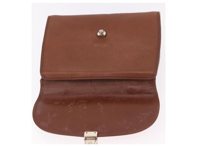 Borsa Burberry in pelle marrone oro Auth ep14751 D'oro - vista 11