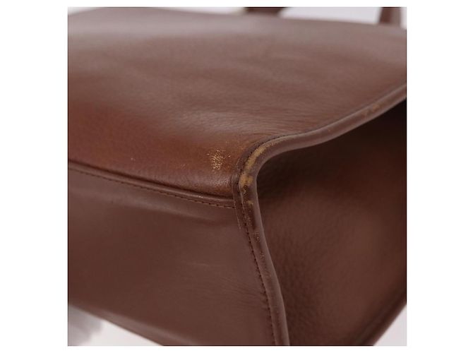 Borsa Burberry in pelle marrone oro Auth ep14751 D'oro - vista 16