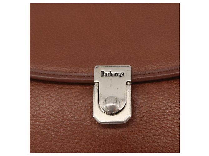 Borsa Burberry in pelle marrone oro Auth ep14751 D'oro - vista 17