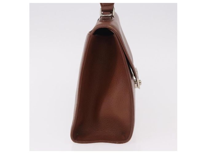 Borsa Burberry in pelle marrone oro Auth ep14751 D'oro - vista 5