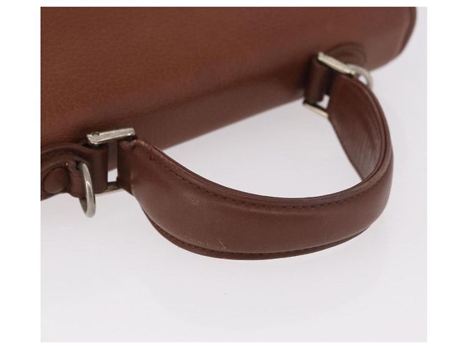 Borsa Burberry in pelle marrone oro Auth ep14751 D'oro - vista 8