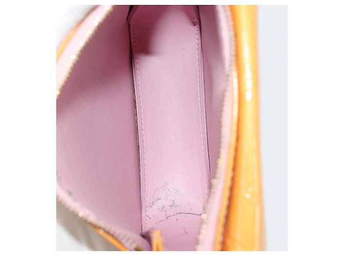 LOUIS VUITTON Monogram Vernis Motto Pouch Marshmallow Pink M91312 Auth ka4665 - vista 11