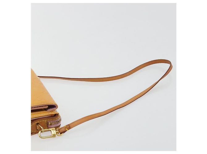 LOUIS VUITTON Monogram Vernis Motto Pouch Marshmallow Pink M91312 Auth ka4665 - vista 14