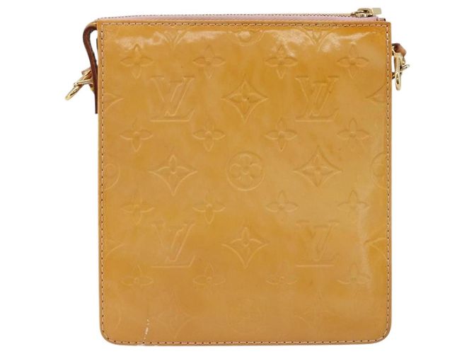 LOUIS VUITTON Monogram Vernis Motto Pouch Marshmallow Pink M91312 Auth ka4665 - vista 2