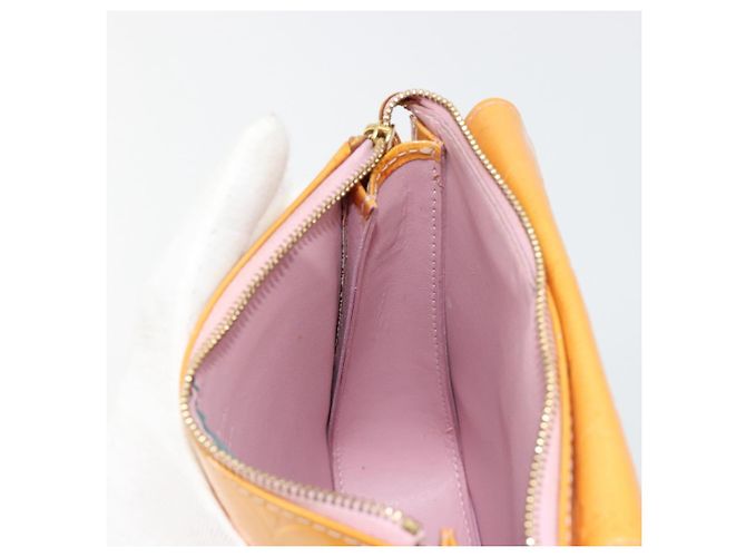 LOUIS VUITTON Monogram Vernis Motto Pouch Marshmallow Pink M91312 Auth ka4665 - vista 20