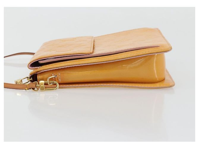 LOUIS VUITTON Monogram Vernis Motto Pouch Marshmallow Pink M91312 Auth ka4665 - vista 4