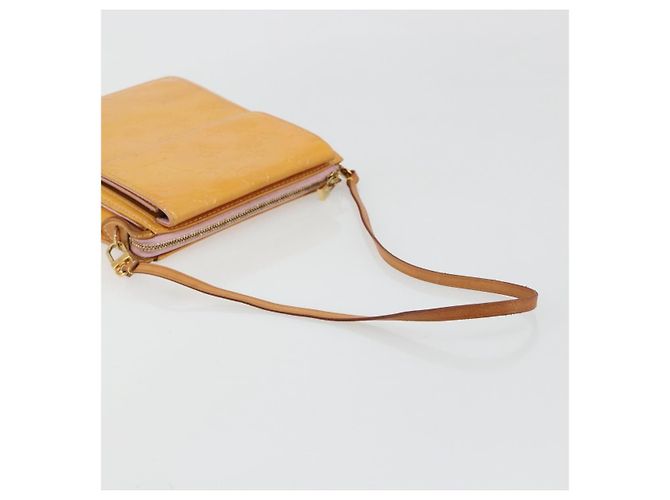 LOUIS VUITTON Monogram Vernis Motto Pouch Marshmallow Pink M91312 Auth ka4665 - vista 7