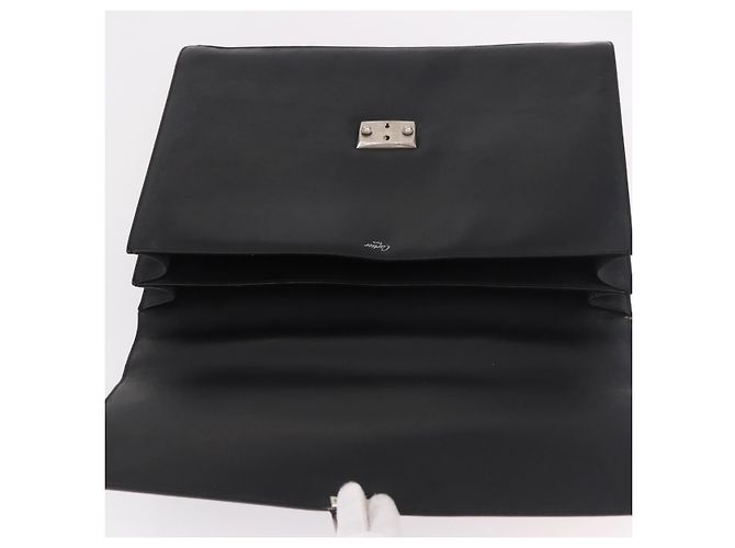 Borsa Business CARTIER in pelle nera argento Auth 184924 Nero - vista 15