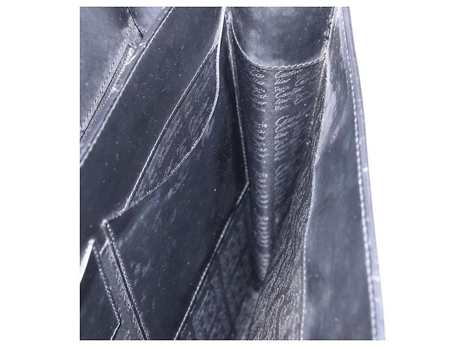 Borsa Business CARTIER in pelle nera argento Auth 184924 Nero - vista 18