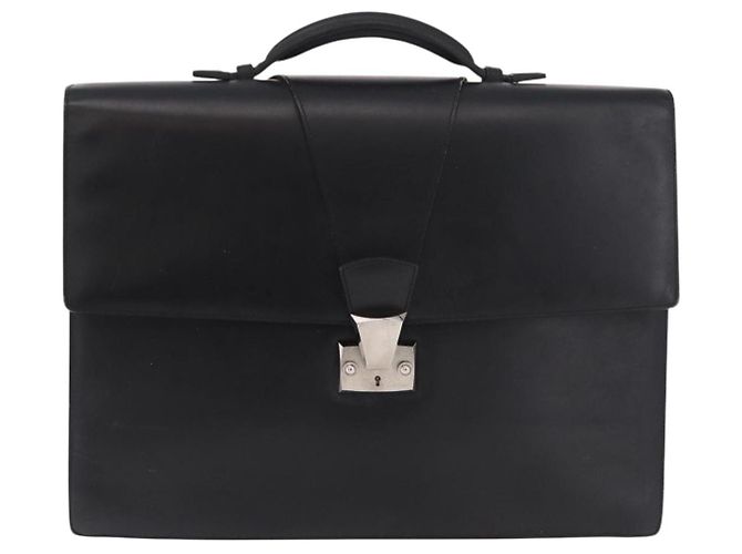 Borsa Business CARTIER in pelle nera argento Auth 184924 Nero - vista 2