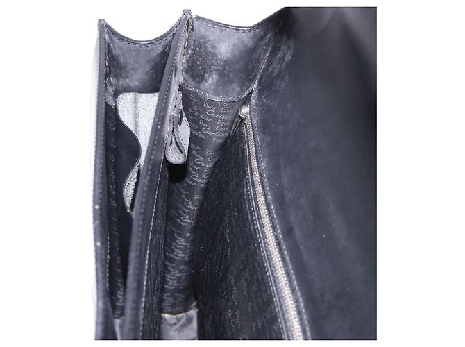 Borsa Business CARTIER in pelle nera argento Auth 184924 Nero - vista 22