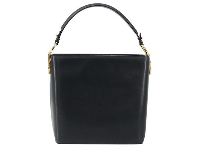 Borsa a Spalla Salvatore Ferragamo in Pelle 2way Navy Gold Auth 184712 D'oro Blu navy - vista 2