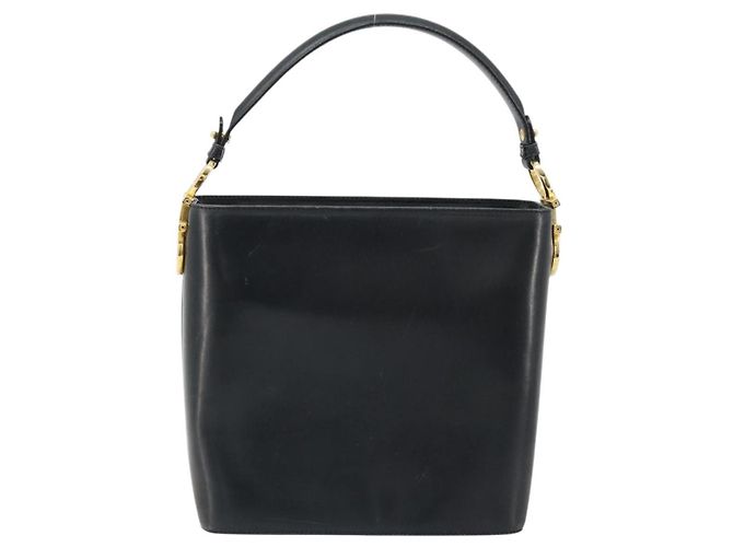 Borsa a Spalla Salvatore Ferragamo in Pelle 2way Navy Gold Auth 184712 D'oro Blu navy - vista 3