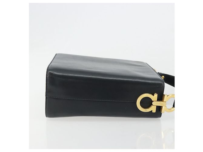 Borsa a Spalla Salvatore Ferragamo in Pelle 2way Navy Gold Auth 184712 D'oro Blu navy - vista 4