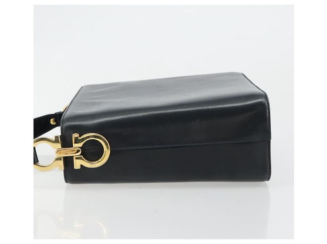 Borsa a Spalla Salvatore Ferragamo in Pelle 2way Navy Gold Auth 184712 D'oro Blu navy - vista 5