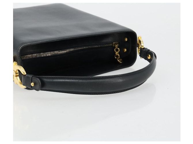 Borsa a Spalla Salvatore Ferragamo in Pelle 2way Navy Gold Auth 184712 D'oro Blu navy - vista 7