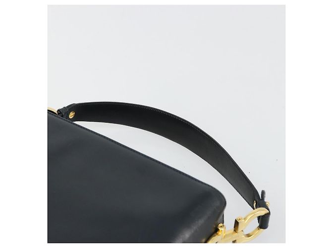 Borsa a Spalla Salvatore Ferragamo in Pelle 2way Navy Gold Auth 184712 D'oro Blu navy - vista 8
