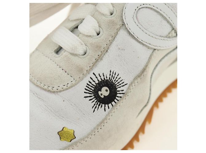 LOEWE Studio Ghibli Susuwatari Spirited Away Sneakers White Auth 167405SAM Bianco - vista 7