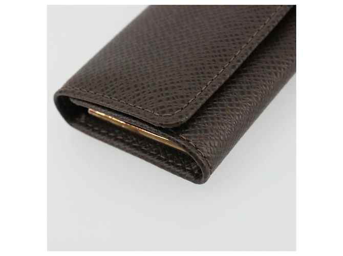 LOUIS VUITTON Taiga Multicles 4 Key Case Grizzly M30528 LV Auth 178406A Castaño - vista 14